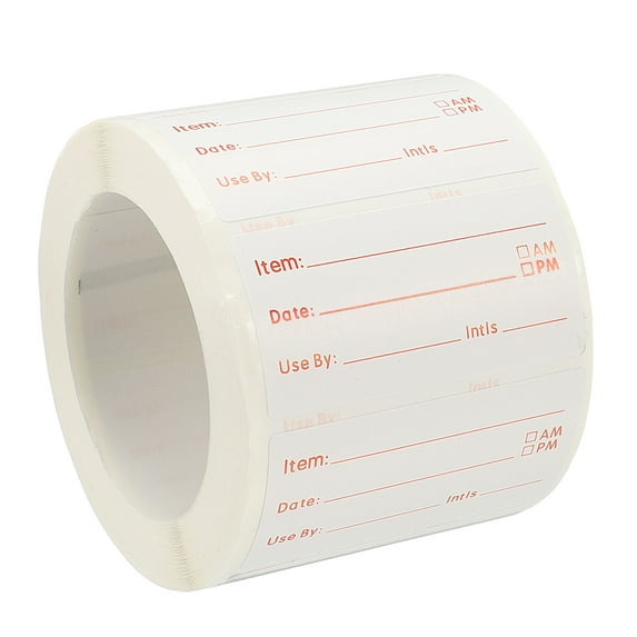 Uxcell 1x2 Inch Date Marker Adhesive Paper Sticker Food Storage Labels Red 1 Roll