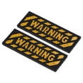 thumbnail image 1 of Uxcell 1x3.5" Reflective WARNING Patch Hook and Loop Fastener Badge, Yellow 2 Pack, 1 of 6