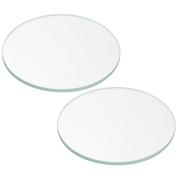 Uxcell 2.05x0.08" Dia Flashlight Glass Lens, 2 Pcs Polished Edge Glass Lens, Transparent