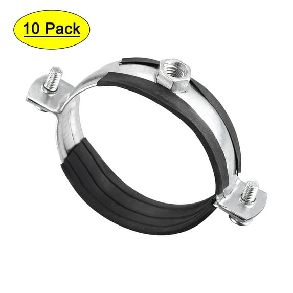 Uxcell 2-1/2" (63mm) Iron Wall Ceiling Mount Adjustable Pipe Bracket Clamp 10 Pack