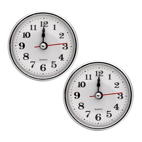 Uxcell 2-1/2 Inch (65mm) Quartz Clock Insert, 2Pcs Arabic Clock Fit ...