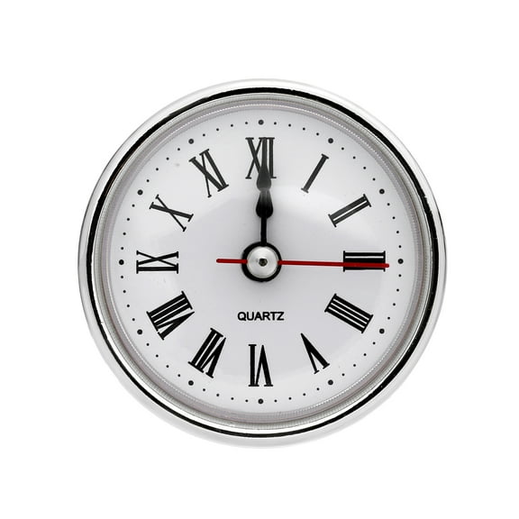 Uxcell 2-1/2 Inch (65mm) Quartz Clock Insert, Roman Clock Fit 55mm/2.17 inch, Silver Tone