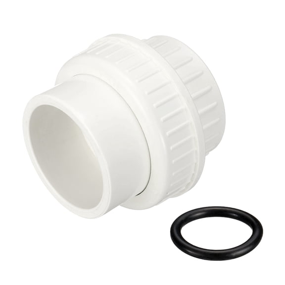 Uxcell 2 1/2 Inch PVC Union Coupling Pipe Fitting, Slip Union Straight Adapter - for Pumps/Filters/Indoor Plumbing Project/Irrigation, SCH 40-EPDM O-Ring Furniture Grade PVC Fittings