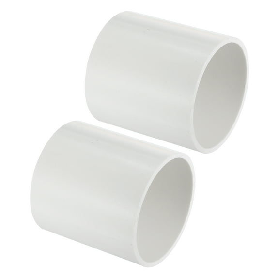 Uxcell 2 Pack 63mm PVC Pipe Fitting Coupling Adapter, White