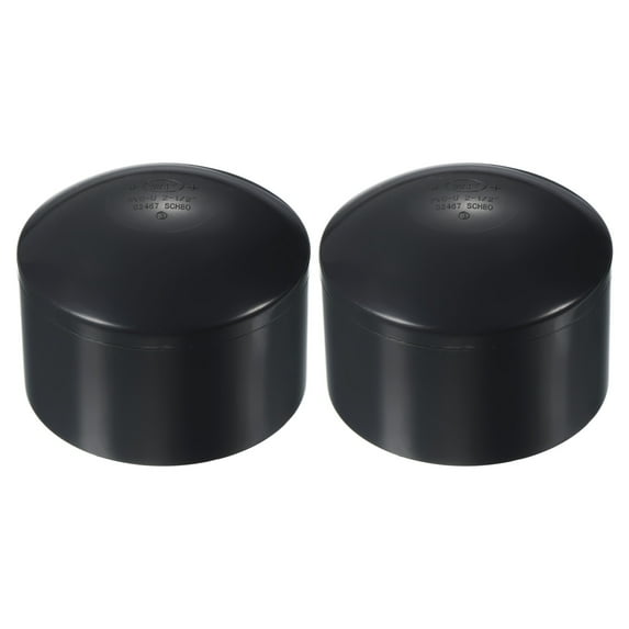 Uxcell 2-1/2" Pipe End Cap Fitting, 2 Pack Plug Socket Adapter Smooth Finish