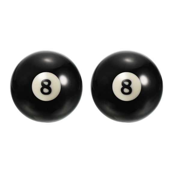 Uxcell 2 1/4" #8 Ball Billiard Replacement Ball, Pool Ball Standard Regulation Size for Billiard Room, Black 2Pcs