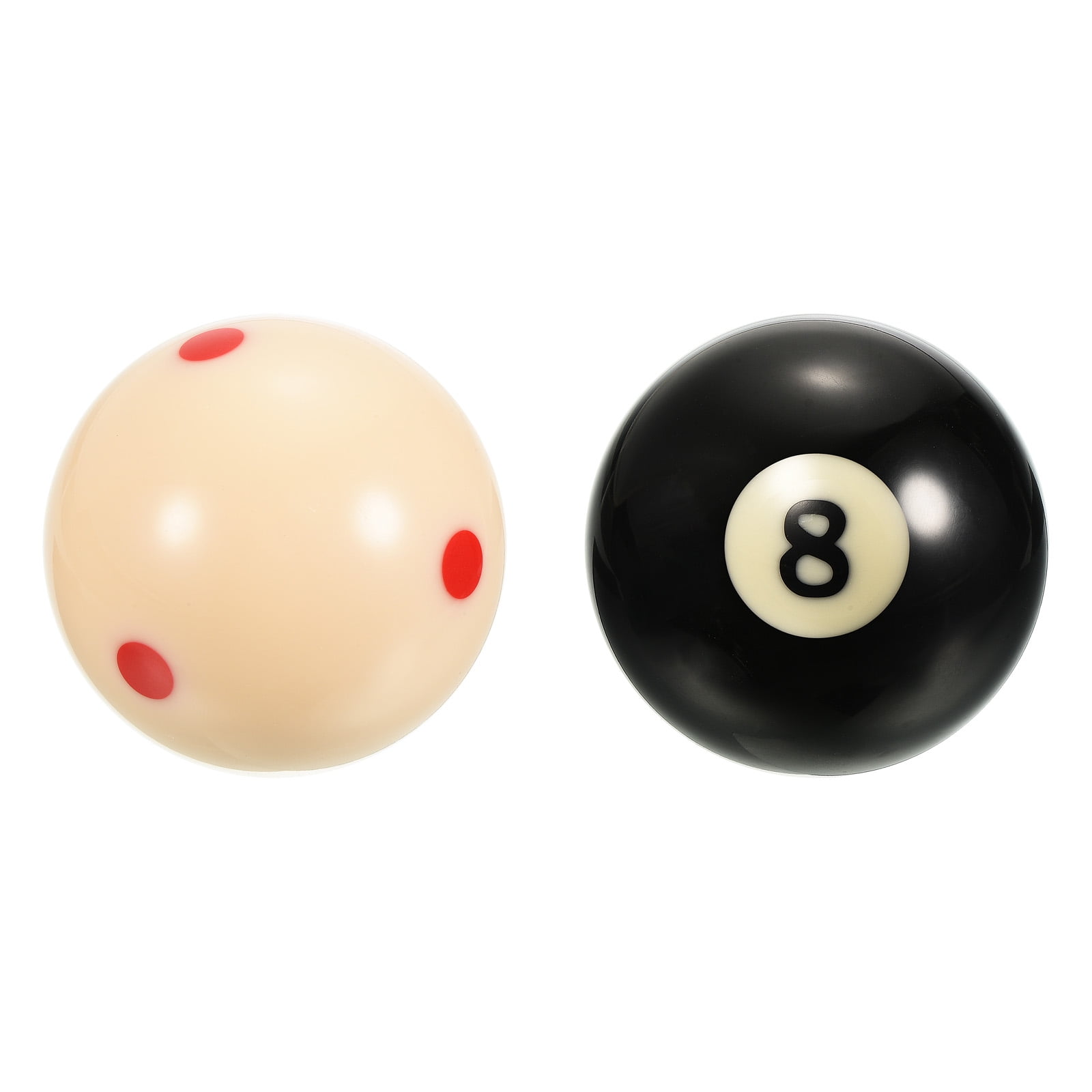 Uxcell 2 1/4" Billiard Cue Ball or 8 Pool Ball Replacement Pool Billiard Cue Balls Beige Black
