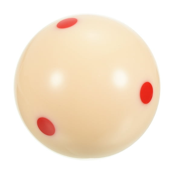 Uxcell 2 1/4" Pro Cup Billiard Cue Ball Pool Ball with Red 6 Dots for Training Beige