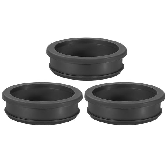 Uxcell 2-1/4 inch Rubber Grommets, 3Pcs Top Hat Grommet for Wiring Cable Gasket Hole Plugs, Black