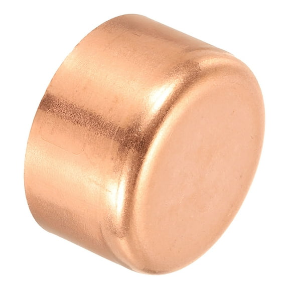 Uxcell 2-1/8 Inch ID Copper Pipe End Cap, Copper Fitting Cap Sweat Plug Solder Connection for HVAC, Air Conditioner