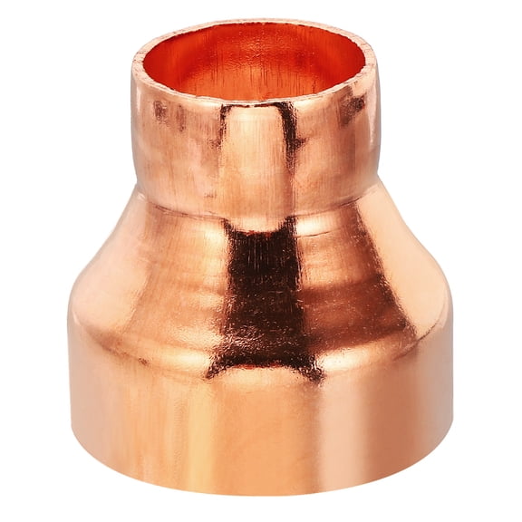Uxcell 2 1/8" to 1 1/4" ID Copper Reducer, Copper Reducing Coupling Pressure Fitting Pipe Tube Connector Adapter