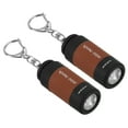 thumbnail image 1 of Uxcell 2.1" Mini Rechargeable LED Keychain Flashlight USB Charging 2 Pack Brown, 1 of 6