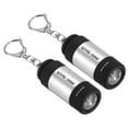 thumbnail image 1 of Uxcell 2.1" Mini Rechargeable LED Keychain Flashlight USB Charging 2 Pack Silver, 1 of 6