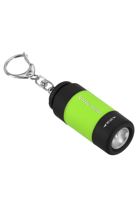 2.1" Mini Rechargeable LED Keychain Flashlight USB Charging Light Green
