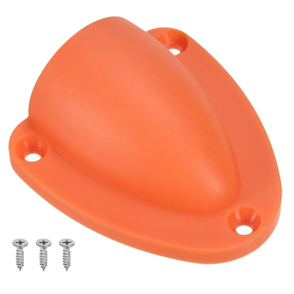 Uxcell 2-15/32" Nylon Marine Wire Cable Vent Cover, Plastic Clam-shell Vent Cap, Orange 1 Pcs