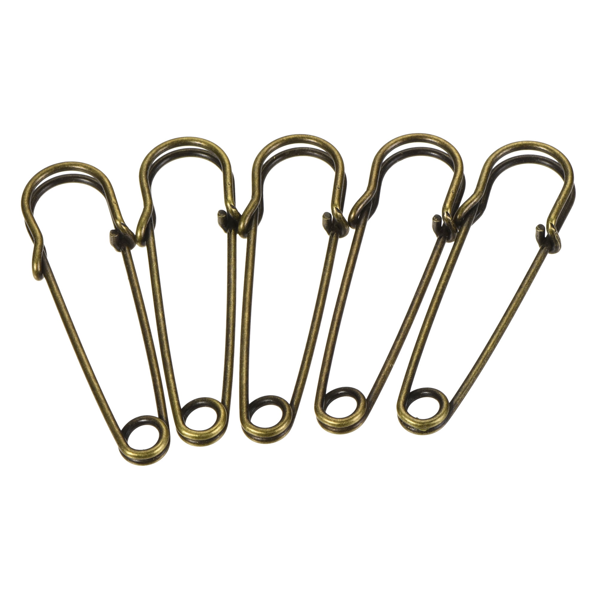 Hanycon 30 Pcs Extra Large Safety Pins, 3 Heavy Duty Steel Metal Lock Pin  Fasteners for Blankets, Skirts, Crafts, Kilts (Bronze)