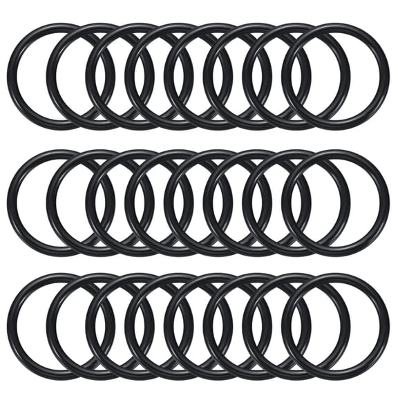 Uxcell 2.2 Inch Dream Catcher Rings, 24 Pcs Plastic Macrame Wreath Floral Round Ring Hoop, Black
