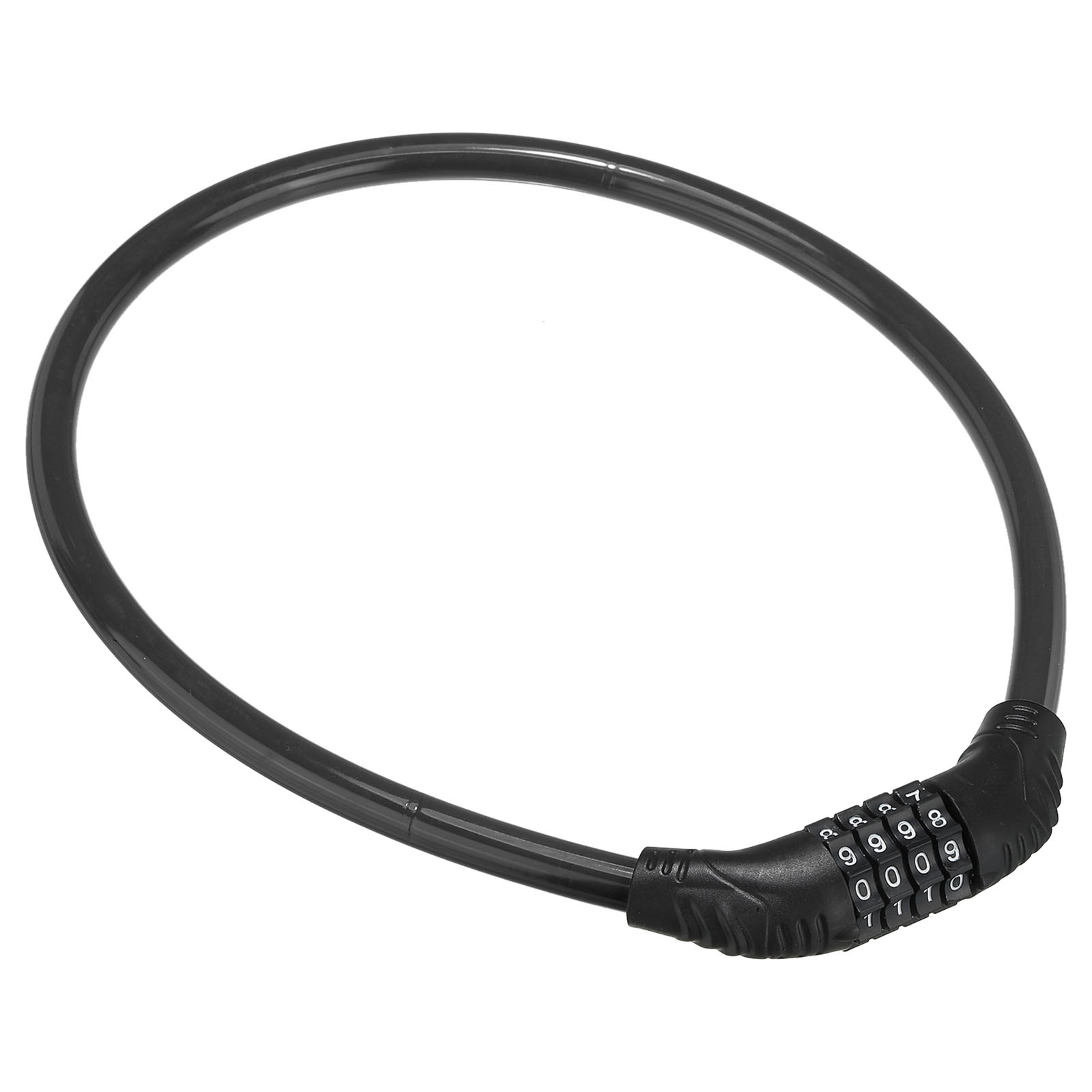 Uxcell 2.23 Feet Combination Bicycle Lock, 4 Digit Steel Cable Long Coiled Resettable