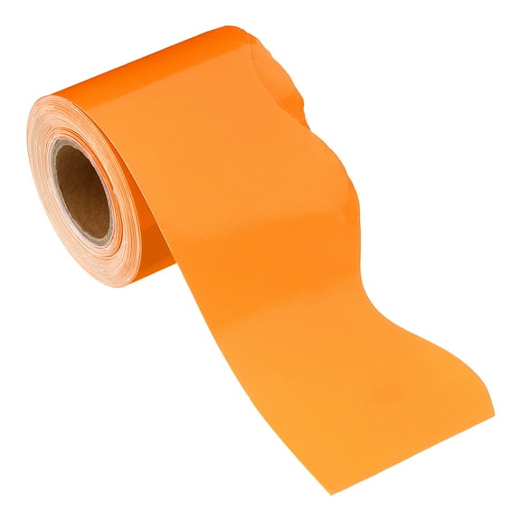 Uxcell 2.24" x 32.8Ft Bulletin Board Border,Scalloped Trim Strips Wall Decor, Orange
