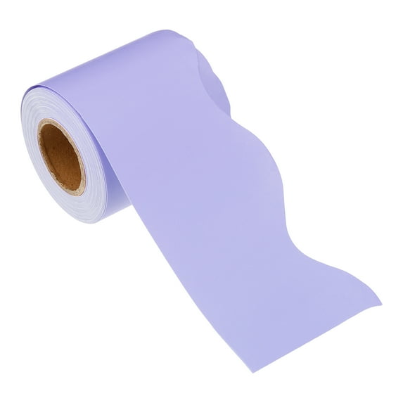Uxcell 2.24"x32.8Ft Bulletin Board Border,Scalloped Trim Strips Wall Decor,Light Purple