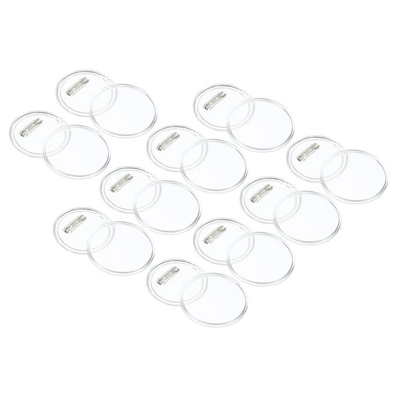 Uxcell 2.26inch Acrylic Button Pin Badge,10SetRound Pin Blank Buttons Badges Kit