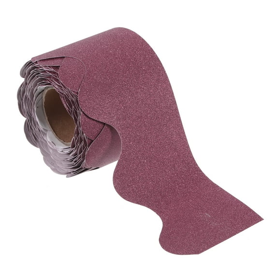 Uxcell 2.3"32.8ft Bulletin Board Border Scalloped Trim Strip Wall Decor for Classroom Shiny Coffee