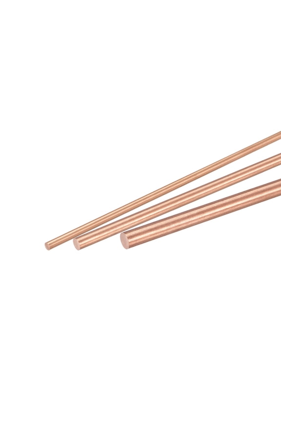 2,3,4mm Dia. 200mm Length Solid Copper Round Rod Lathe Bar Stock for DIY Craft 3in 1set