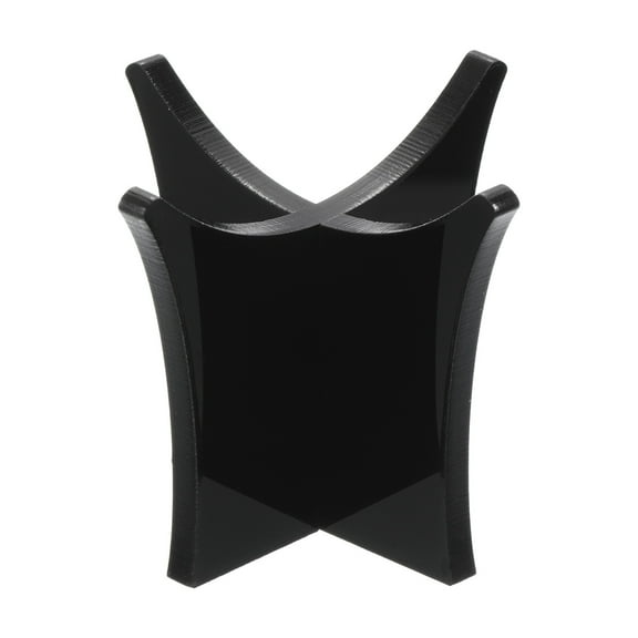 Uxcell 2.3" Acrylic Ball Display Stand Holder for Baseball Tennis Ball Clear, Black