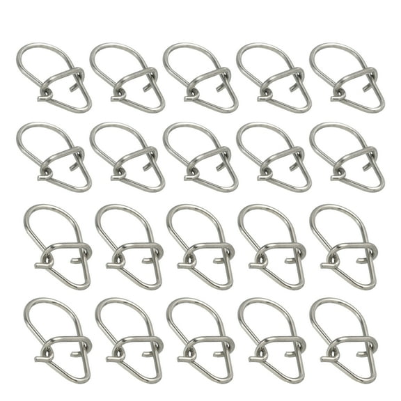 Uxcell #2/#3 Stainless Steel Fishing Lock Snaps Fishing Clips Quick Change Fishing Tackle Kit, 100Pack