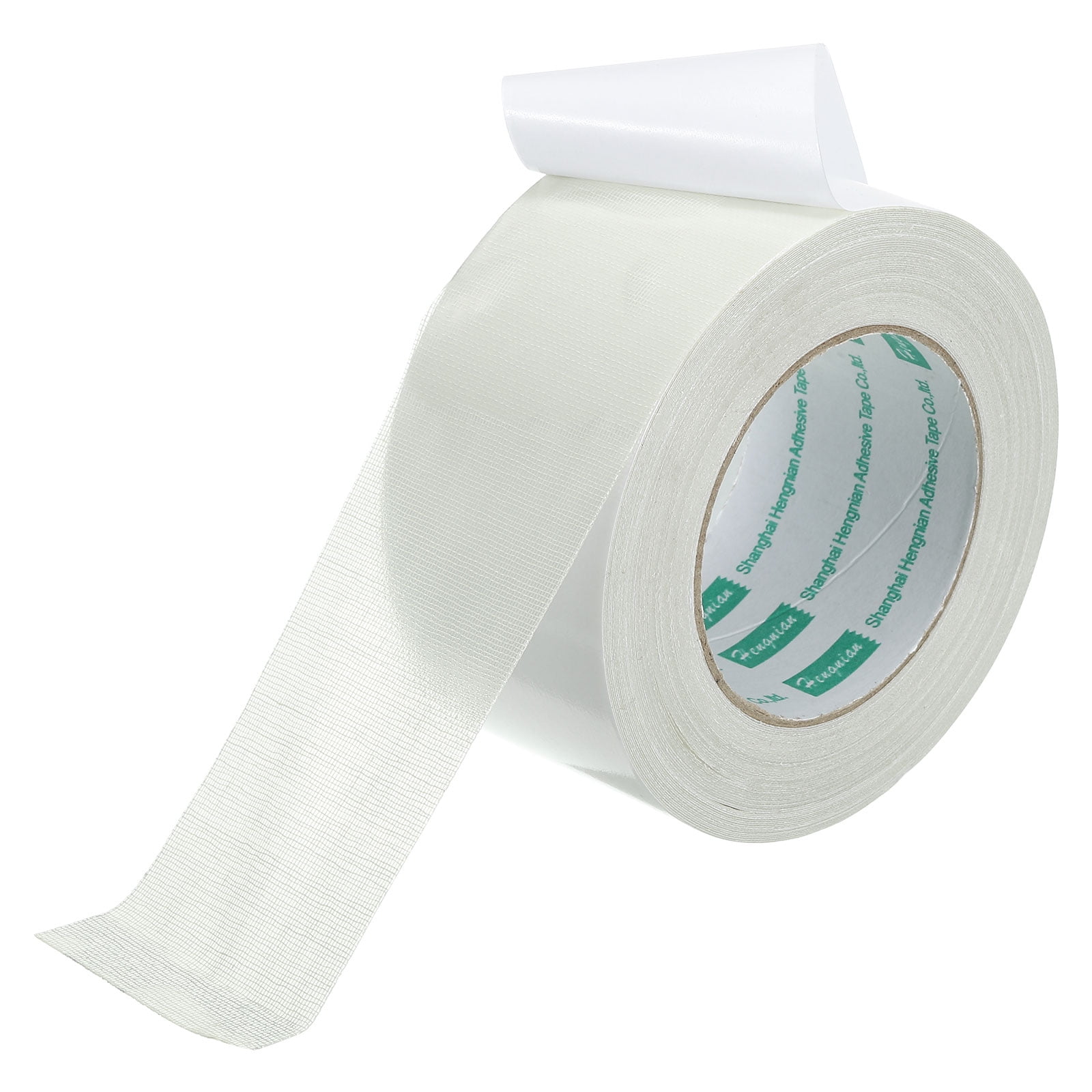 Uxcell 2.3"x65.6 Ft Double Sided Fabric Tape Super Sticky Clear Tape High Stickiness White 1 Roll