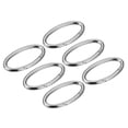 thumbnail image 1 of Uxcell 2.36 Inch Spring Oval Ring Round Snap Clip Trigger for Bag Purse Keychain, 6Pack Silver, 1 of 6