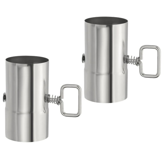 Uxcell 2.36 Inch Stove Pipe with Damper, 2Pcs 304 Stainless Steel Thickened Tent Stove Chimney Pipe for Vent Exhaust