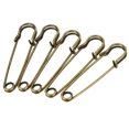 thumbnail image 1 of Uxcell 2.36 inch Large Metal Sewing Pins Safety Pins for Office Home Bronze Tone 15 Pack, 1 of 5