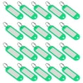 thumbnail image 1 of Uxcell 2.36 inch x 0.83 inch Plastic Tags with Split Keyring Green 20 Count, 1 of 4
