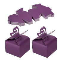 Uxcell Favor Boxes, Candy Party Butterfly Gift Boxes for Wedding Mother's Day Easter Anniversary Christmas Graduation Fantasy Purple