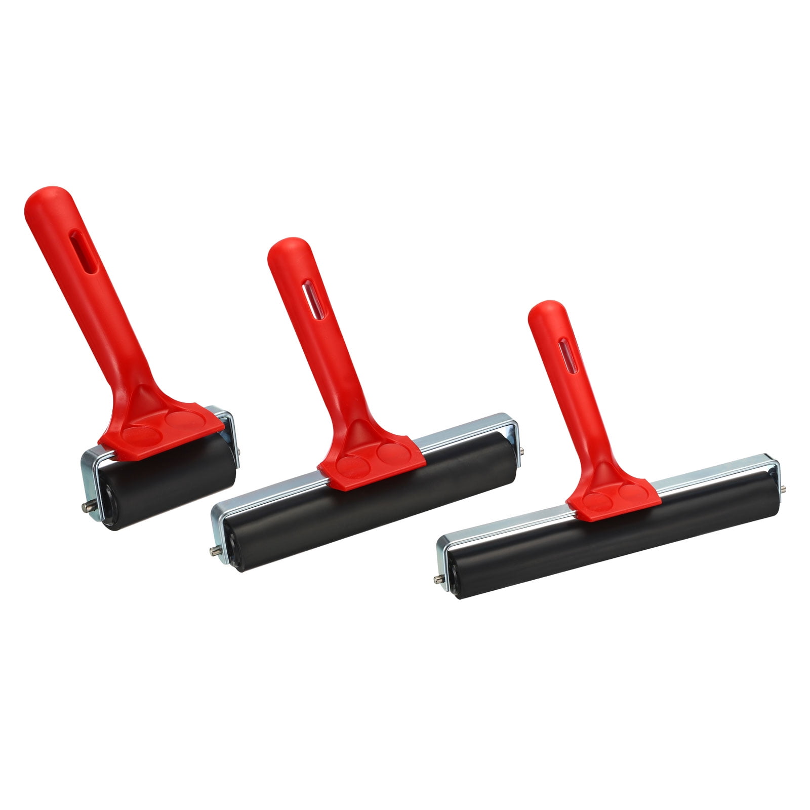 Uxcell 2.4" 6" 8" Rubber Roller Brayer Print Rolling Tools for Wallpaper Printing Printmaking