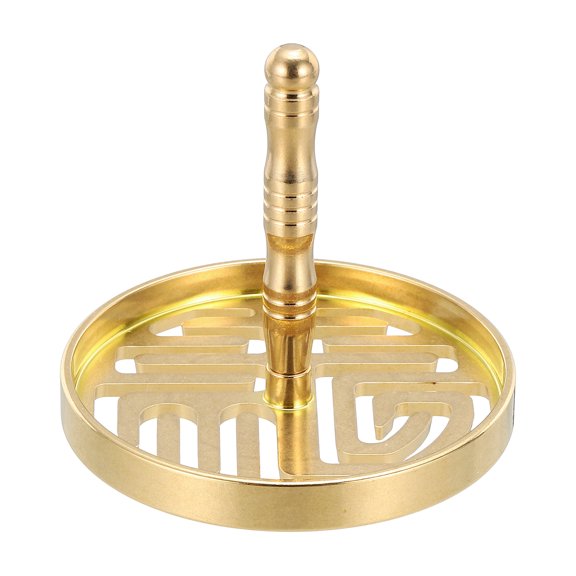 Uxcell 2.4" Dia Incense Press Tool, Blessing Shape Incense Brass Making Tools with Comfortable Handle for DIY Yoga Tea Room Meditation Spaces Home Aromatherapy Decoration