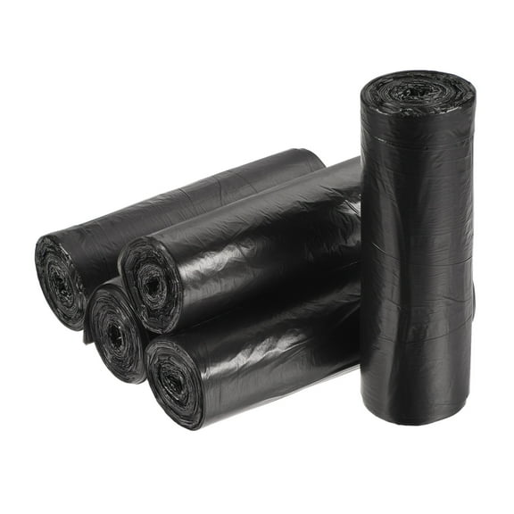 Uxcell Small Trash Bags Garbage Waste Basket Liners for Kitchen Office Bathroom Black