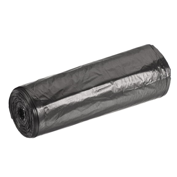 Uxcell 2-4 Gallon Small Trash Bags Garbage Waste Basket Liners Black, 20 Counts / Roll