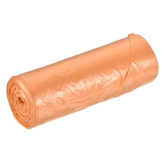 Uxcell 2-4 Gallon Small Trash Bags Garbage Waste Basket Liners Orange, 20 Counts / Roll