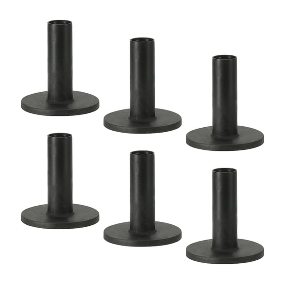 Uxcell 2.4 Inch Rubber Golf Tee, 6 Pack Tall Training Driving Range Tee Stable Ball Holder, Black