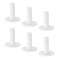 Uxcell 2.4 Inch Rubber Golf Tee, 6 Pack Tall Training Driving Range Tee Stable Ball Holder, White