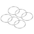 thumbnail image 1 of Uxcell 2.4" Metal O Rings, 6 Pcs 304 Stainless Steel Smooth Round Rings for Bags, Belts, 3mmx60mm, 1 of 5