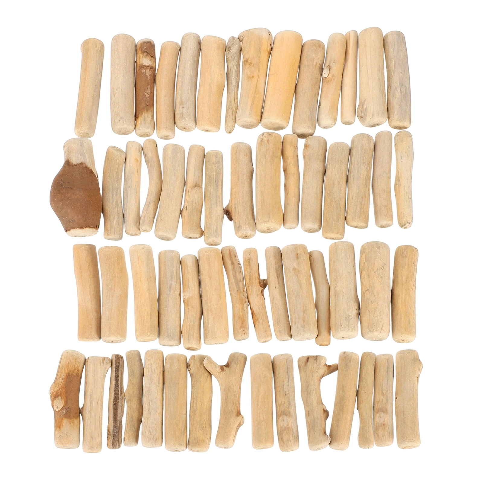 Uxcell 2.4" Natural Driftwood Pieces,  0.3" to 0.7" Dia Driftwood Twigs for Crafts Drift Wood Sticks for DIY Crafts Photo Props Wall Decor, Wood Color