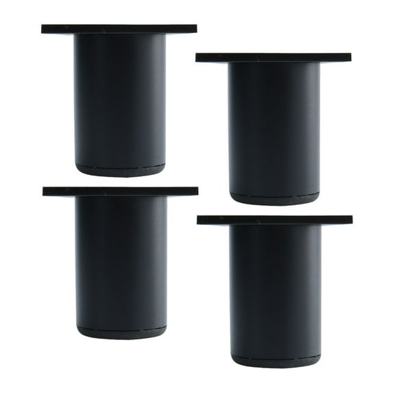 Uxcell 2.4" Sofa Table Wardrobe Shelves Leg Replacement Adjust Height Aluminium Alloy Black 4pcs