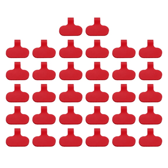 Uxcell 2.4 x 1.5 Inch Cable Labels, 32 Pcs Electronic Cable Identification Tags, Red