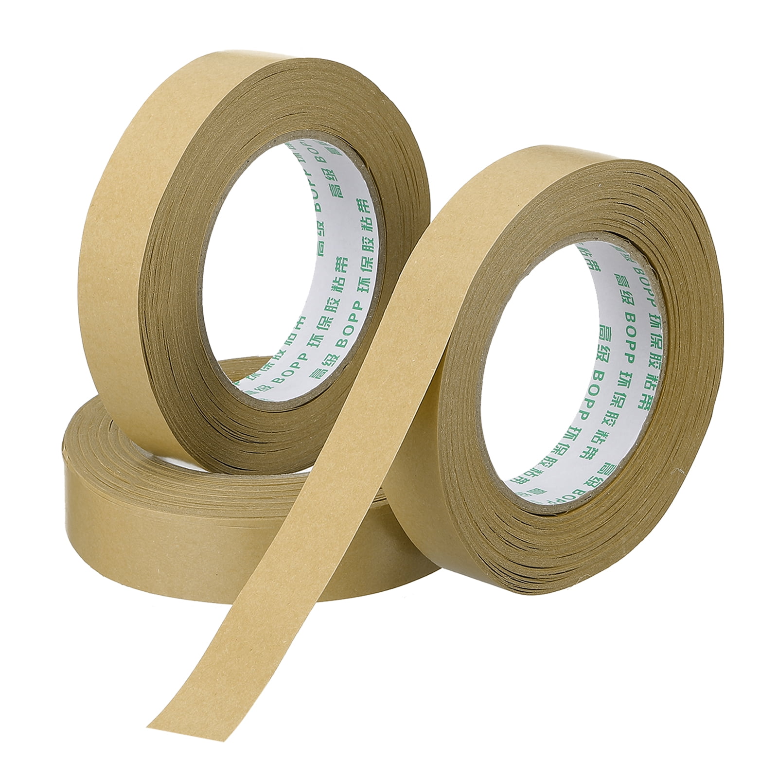 Uxcell 2.4" x 55 Yards Brown Packing Tape, 2 Roll Heavy Duty Kraft Tape for Sealing Cardboard Boxes