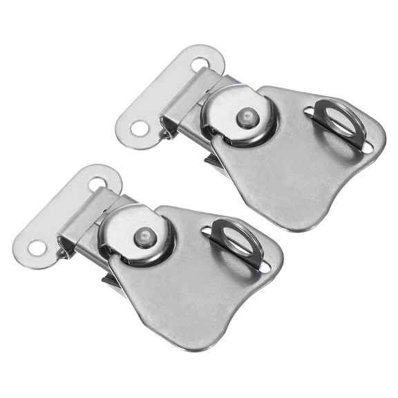 Uxcell 2.4"x1.5" 304 Stainless Steel Spring Loaded Small Butterfly Twist Latch, Silver Tone 2 Pack