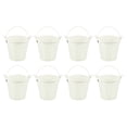 thumbnail image 1 of Uxcell 2.4"x2" Small Metal Buckets Mini Galvanized Bucket Colorful Easter Buckets Beige 8 Pcs, 1 of 6