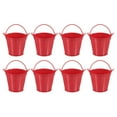 thumbnail image 1 of Uxcell 2.4"x2" Small Metal Buckets Mini Galvanized Bucket Colorful Easter Buckets Red 8 Pcs, 1 of 6